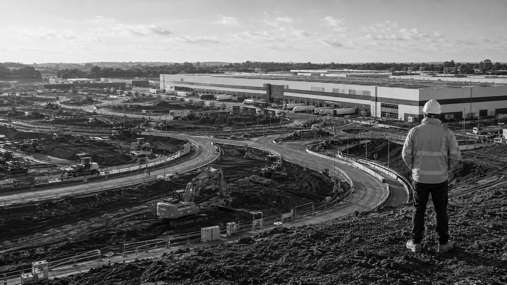 Overlooking the Industrial Construction Site